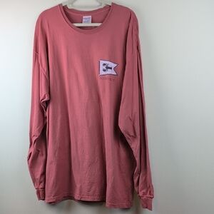 Comfort Wash Natucket Graphic Long Sleeve Tee Size XXL Nantucket Red Cotton